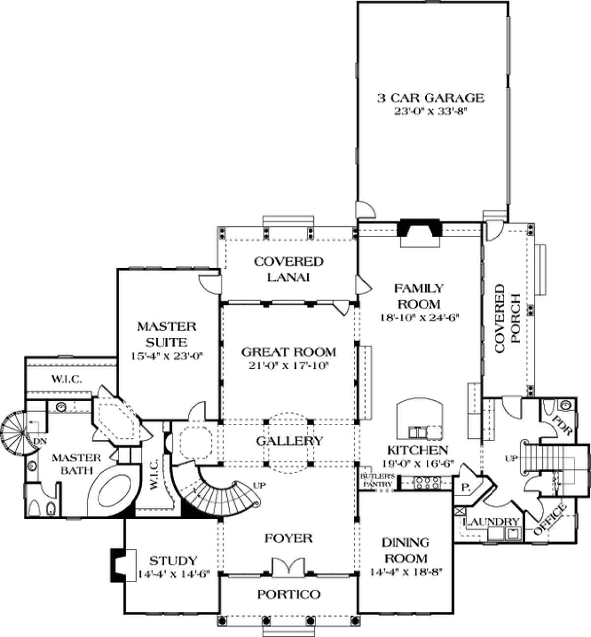 Floorplan 1 for House Plan #3323-00540