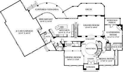 Floorplan 2 for House Plan #3323-00543