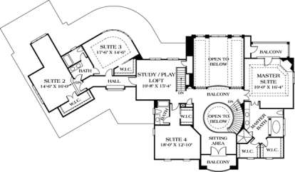 Floorplan 3 for House Plan #3323-00543