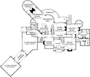 Floorplan 2 for House Plan #3323-00544