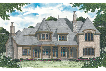 Luxury House Plan #3323-00545 Elevation Photo