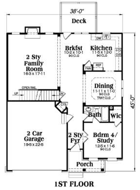 Main Floor for House Plan #009-00113