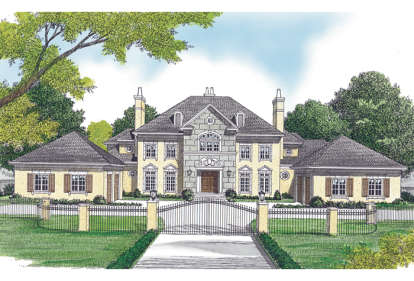 European House Plan #3323-00547 Elevation Photo