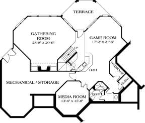Floorplan 1 for House Plan #3323-00549