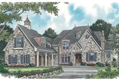 Luxury House Plan #3323-00550 Elevation Photo