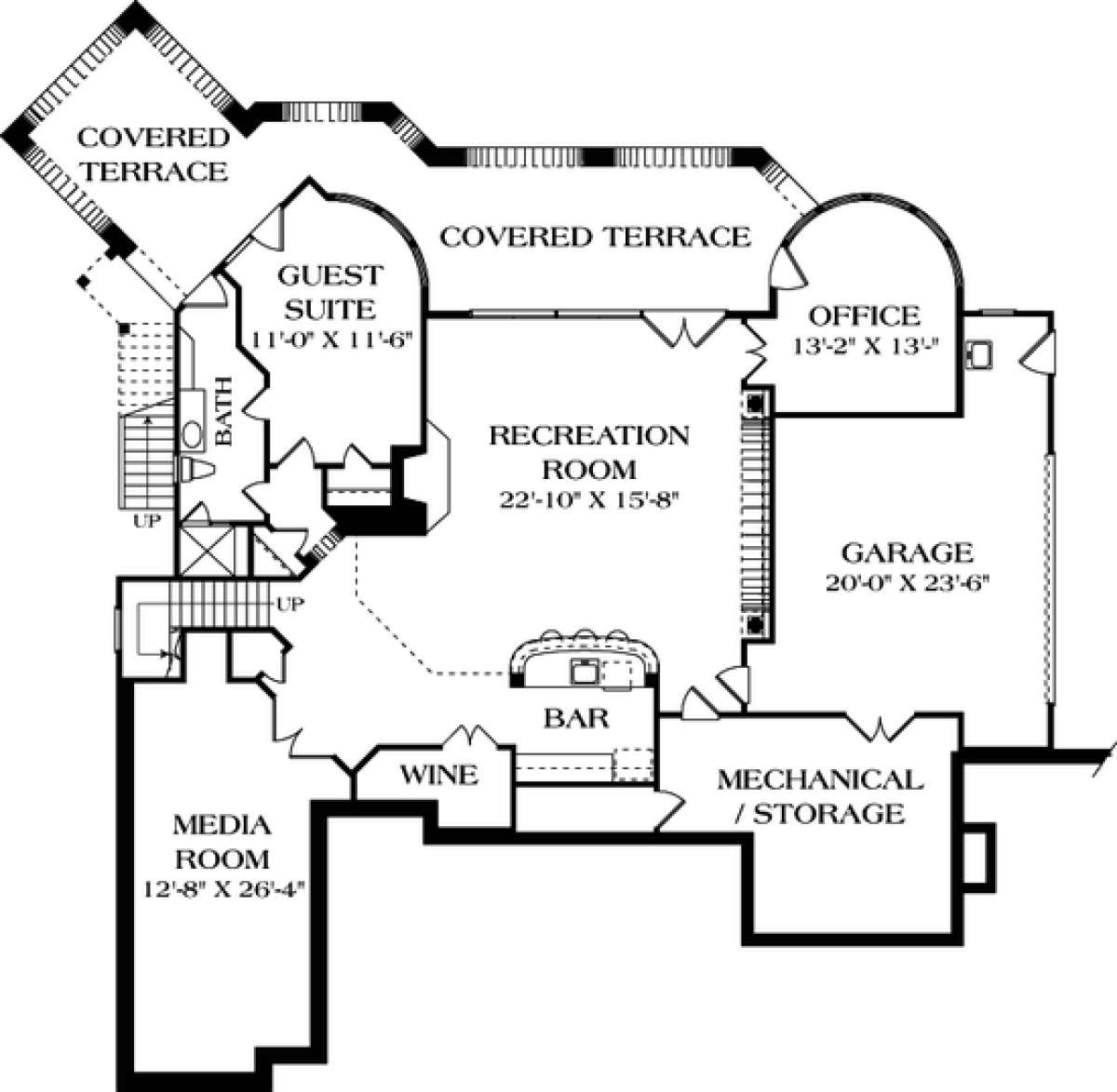 Floorplan 1 for House Plan #3323-00550