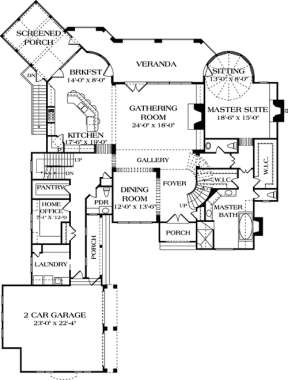 Floorplan 2 for House Plan #3323-00550