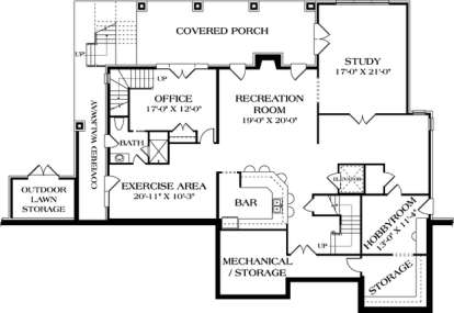 Floorplan 1 for House Plan #3323-00551