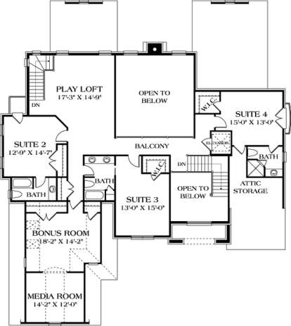 Floorplan 3 for House Plan #3323-00551