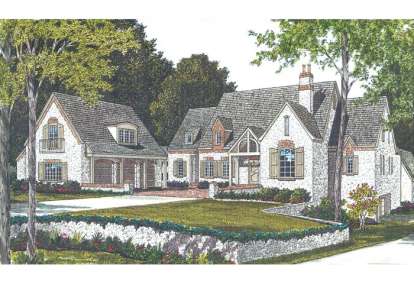 Luxury House Plan #3323-00552 Elevation Photo