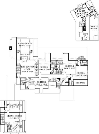 Floorplan 3 for House Plan #3323-00552