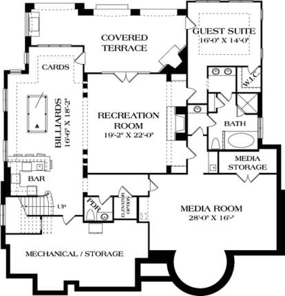 Floorplan 1 for House Plan #3323-00553
