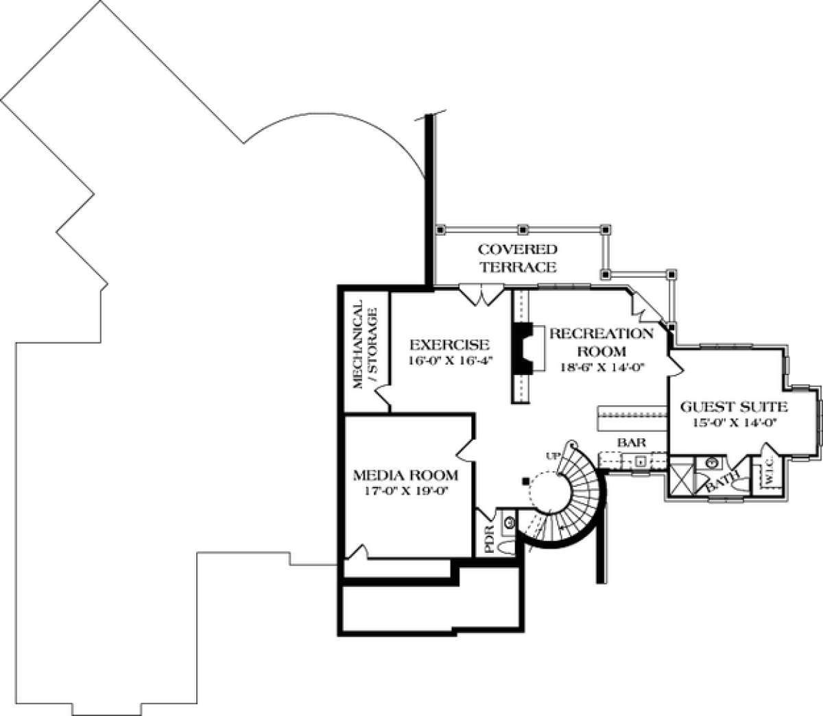 Floorplan 1 for House Plan #3323-00554