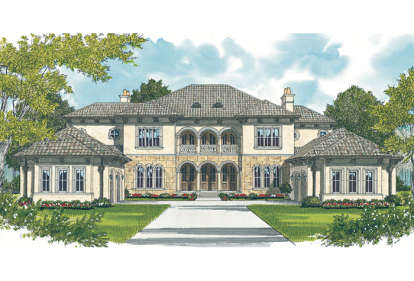 Mediterranean House Plan #3323-00555 Elevation Photo