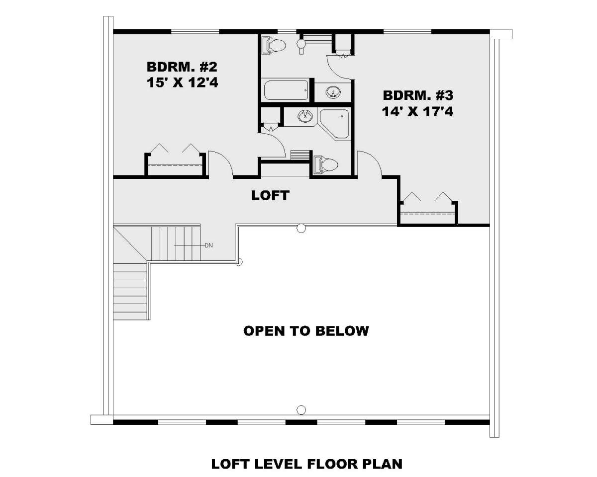 Second Floor for House Plan #039-00065