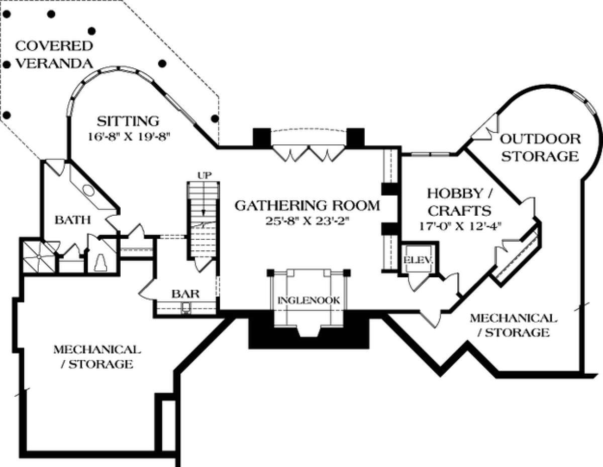 Floorplan 1 for House Plan #3323-00556