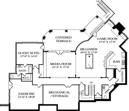 Floorplan 1 for House Plan #3323-00557