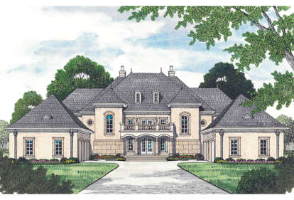 European House Plan #3323-00558 Elevation Photo