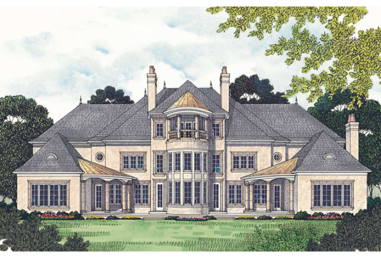 European House Plan #3323-00558 Elevation Photo