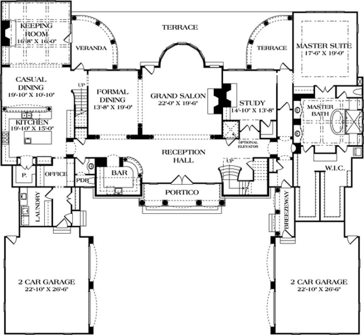 Floorplan 1 for House Plan #3323-00558
