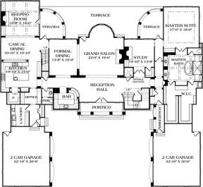 Floorplan 1 for House Plan #3323-00558