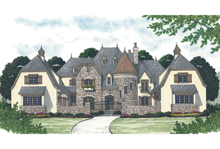 European House Plan #3323-00559 Elevation Photo