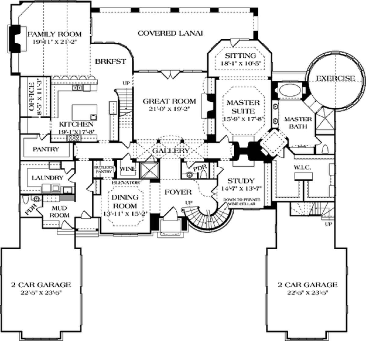Floorplan 1 for House Plan #3323-00559
