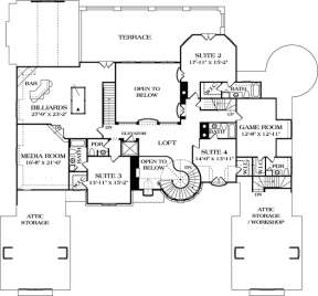 Floorplan 2 for House Plan #3323-00559