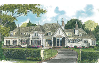 Luxury House Plan #3323-00560 Elevation Photo