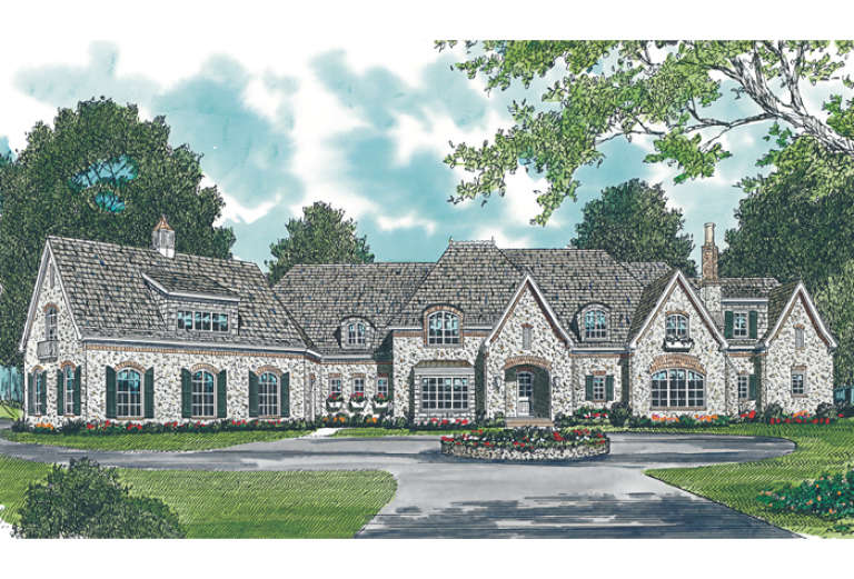 Luxury House Plan #3323-00562 Elevation Photo