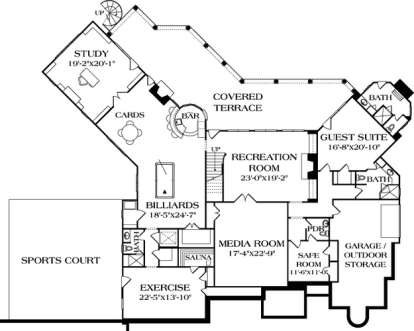 Floorplan 1 for House Plan #3323-00563