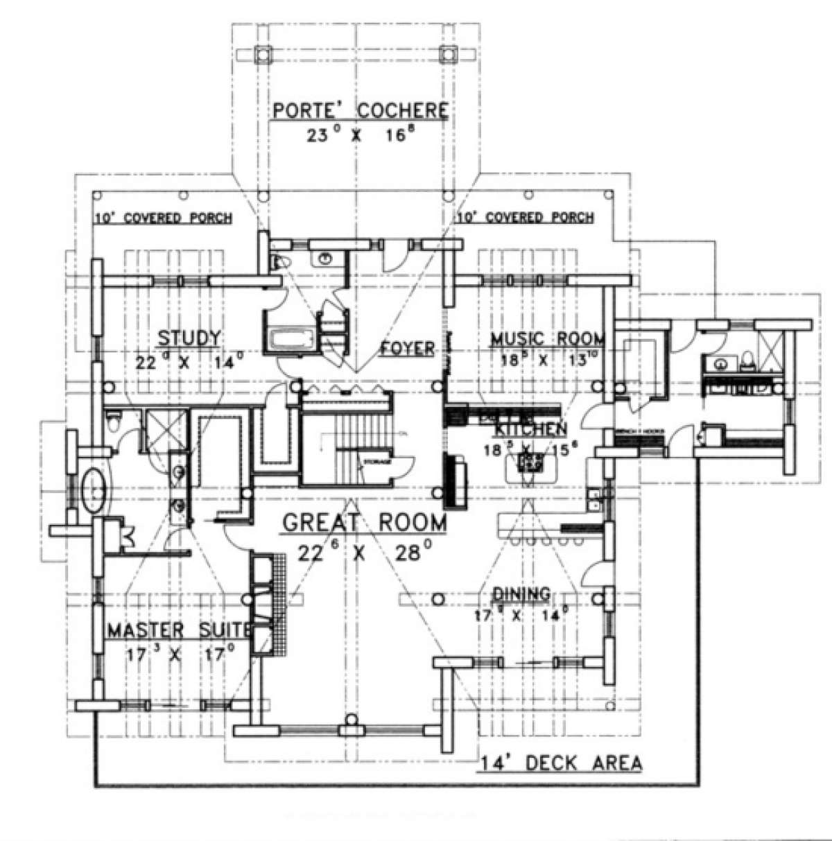 Main Floor for House Plan #039-00066