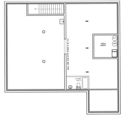 Basement Floor for House Plan #039-00067