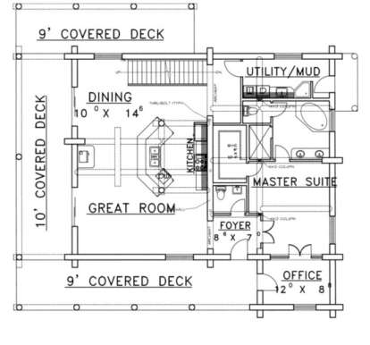 Main Floor for House Plan #039-00067