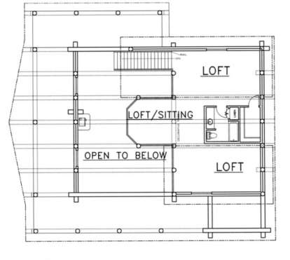 Loft Floor for House Plan #039-00067