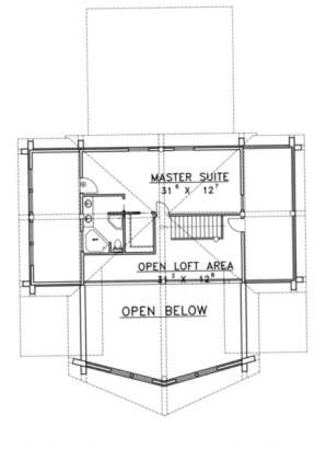 Loft Floor for House Plan #039-00068