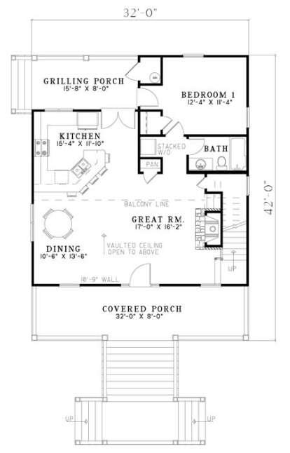 Floorplan 1 for House Plan #110-00843