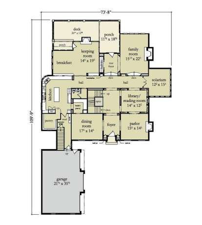 Floorplan 1 for House Plan #5458-00024