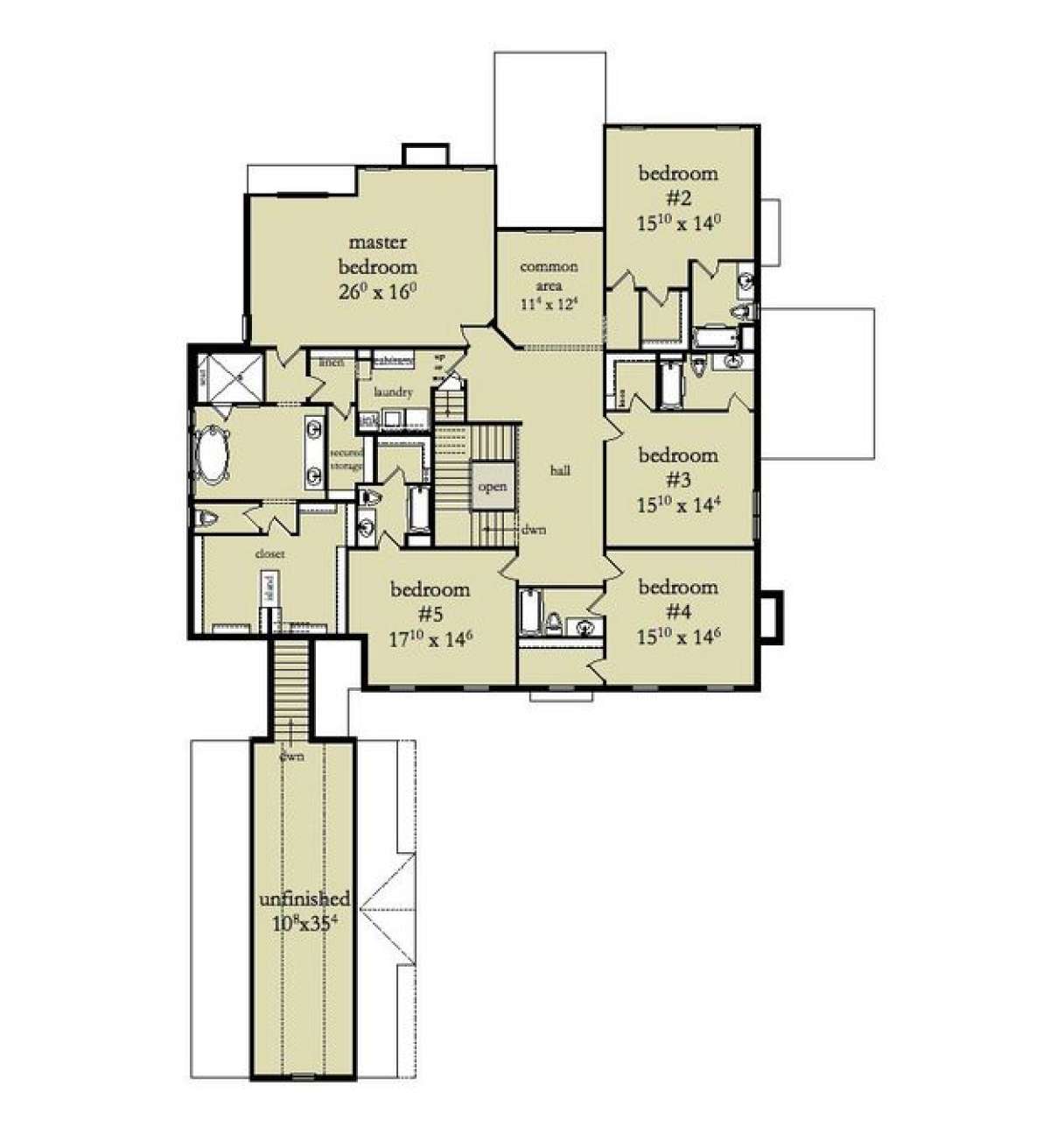 Floorplan 2 for House Plan #957-00024