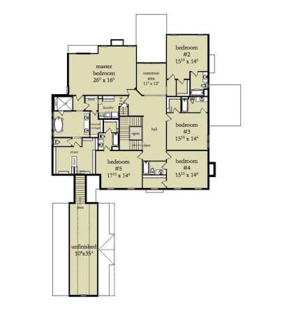 Floorplan 2 for House Plan #5458-00024