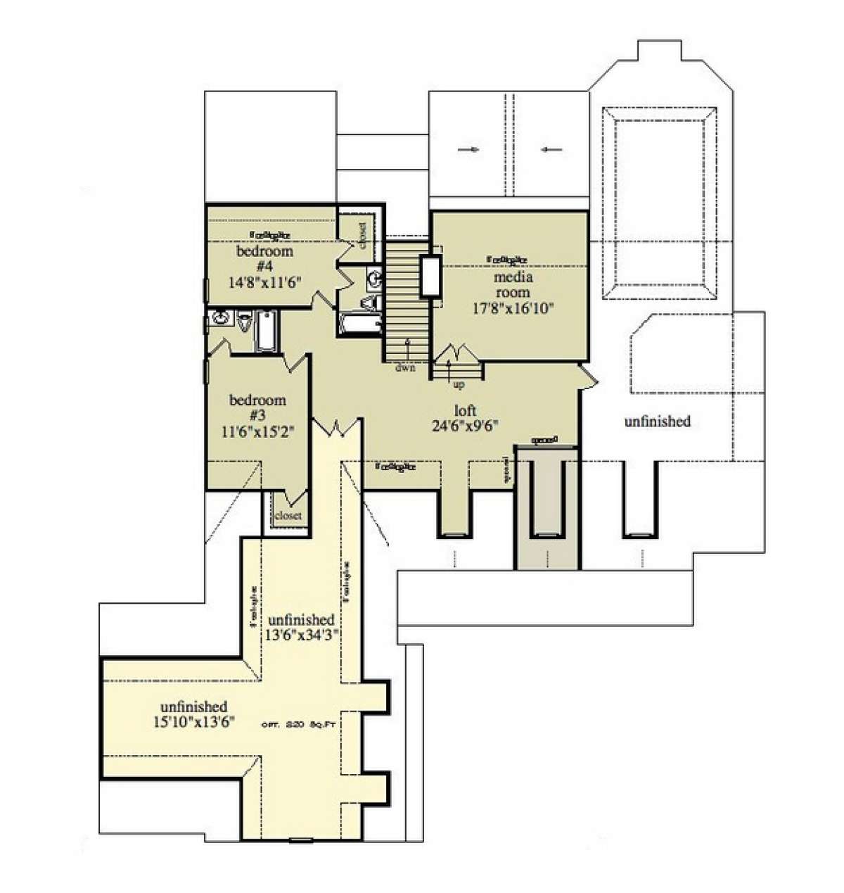 Floorplan 2 for House Plan #957-00027