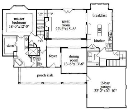 Floorplan 2 for House Plan #5458-00030