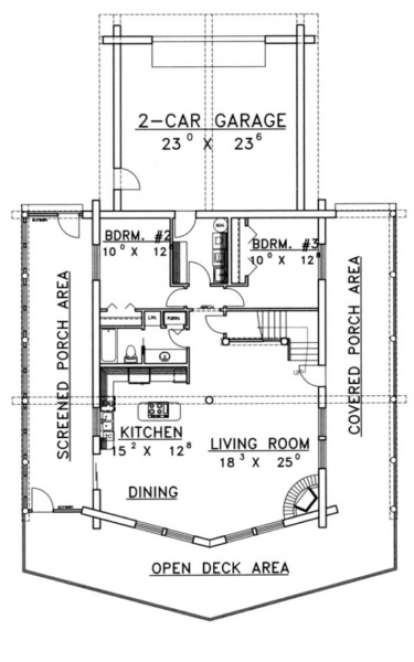 First Floor for House Plan #039-00069