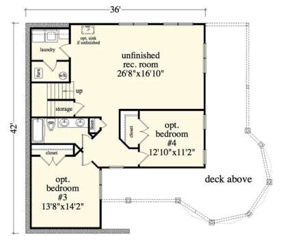 Floorplan 1 for House Plan #5458-00033