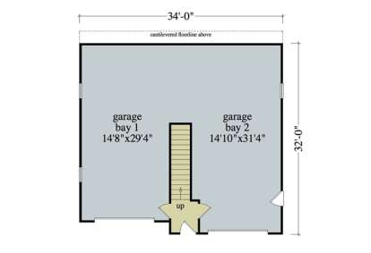 Floorplan 1 for House Plan #957-00036