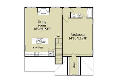 Floorplan 2 for House Plan #5458-00036