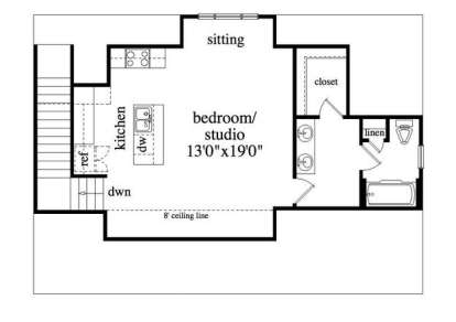 Floorplan 2 for House Plan #5458-00037