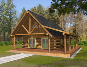 Cabin House Plan #039-00070 Elevation Photo