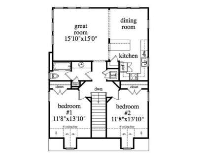 Floorplan 2 for House Plan #5458-00038