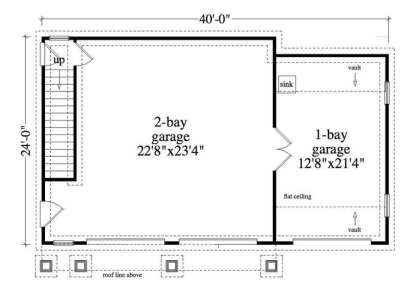 Garage Floor for House Plan #5458-00039